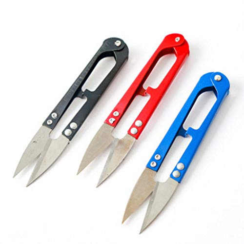 12pcs U Sewing Scissors Clippers, Mini Small Snips Trimming Nipper, Embroidery Thrum Yarn Fishing Thread Beading Cutter, Great for Stitch, Craft & DIY Supplies