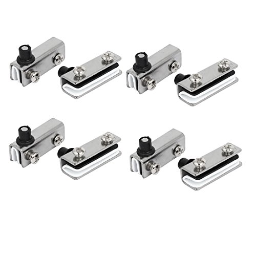 uxcell Bathroom Shower Door Pivot Hinges Clamp Clips Holders 8pcs for 3mm-5mm Glass