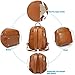 PU Leather Diaper Bag Backpack - Nappy Bag Baby Bags for Mom Unisex Maternity Diaper Bag with Stroller Hanger|Thermal Pockets|Adjustable Shoulder Straps|Water Proof| LargeCapacity (Brown)