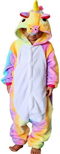 QQonsie Unicorn Kids Onesie Pajamas Children Animal Cosplay Halloween Costumes