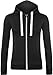 WearAll Women's Zip Up Long Sleeve Plain Hoodie Top