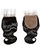Slove Hair Silk Base Closure,4X4 Silk Closure Human Hair Body Wave For Black Women Bleached Knots Lace Closure Natural Color Silk Top Closure Free Part 08 Inches