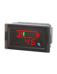 DROK DC 8   63 V Comprobador de batería, 12 V 24 V 36 V 48 V LCD Digital Capacidad de Batería de ácido de plomo Monitor Indicador de estado de panel Gauge, Batería de litio, vehículo Auto universal de coche eléctrico detector de cantidad