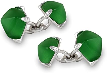 Fadkart Men's 22K Gold Plated Brass Garnet Stone Cufflink