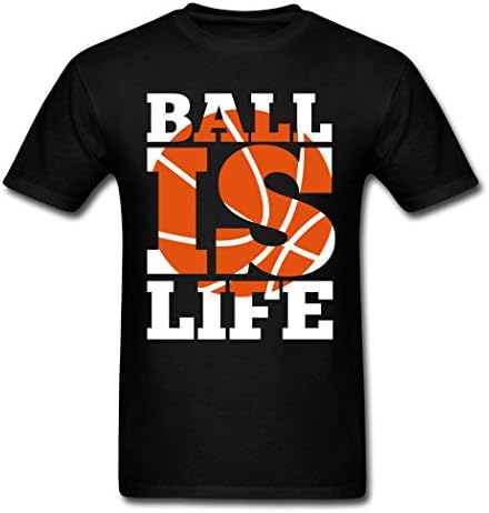 AOO Special design Men's Ball Is Life T-Shirts Black XL