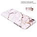 JAHOLAN Gold Marble Design Clear Bumper Glossy TPU Soft Rubber Silicone Cover Phone Case Compatible with iPhone 7 iPhone 8