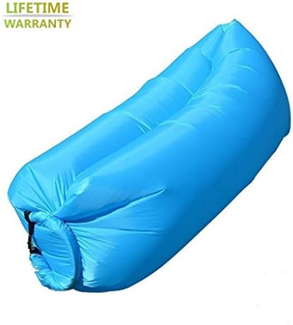 Aliglow Inflatable Lounge Air Sofa , Portable Quick Compression Air Bag Dream Beach Chair Lounger for Camping Swimming Park Backyard and Other Home Outdoor Activities with 12-Month Warranty - Blue