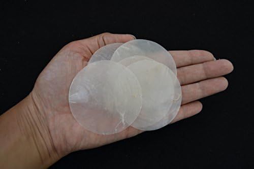 25 Pcs Round Capiz Sea Shell Blank No Hole Craft 2 1/2 by MyGANN