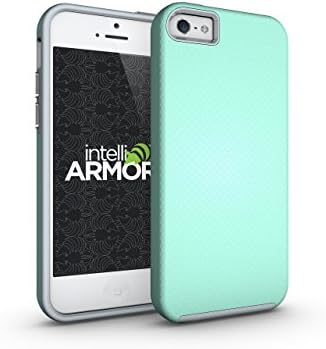 iPhone SE/5S/5 Case, intelliARMOR Apple iPhone SE - Sentry Series [Aqua/Gray] Ultra Rugged - The Smarter iPhone Case