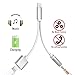 2 in 1 iphone 7 adapter , ALOOK Lightning Adapter and charger , 3.5mm Earphones Jack Cable for New iPhone 7/7 plus (Silver)-No Music Control and Calling Function