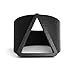 EVBEA Mens Black Ring Unique Classic Matte Finish Triangle Engraved Bands