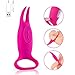 Penis Ring Sex Vibrator Toy, SHEQU Vibrating Cock Ring Couple Toy Vagina Multi-Tentacles with Clamp Clitoris Stimulator with 10 Vibration Mode Cockring for Men and Women