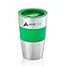 AdirChef Single Serve Mini Travel Coffee Maker & 15 oz. Travel Mug Coffee Tumbler & Reusable Filter for Home, Office, Camping, Portable Small and Compact (Green)
