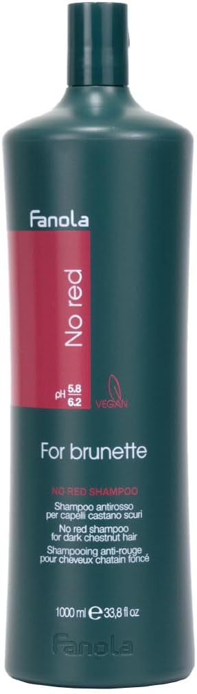 Fanola No Red Shampoo 1000ml Anti Red Tones Cool Color Dark Hair