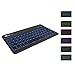 7 Colors Wireless Keyboard, EC Technology Universal Slim Portable Backlit Bluetooth Keyboard with Built-in Rechargeable Battery for Smartphones, Windows, PC, Tablet - Black
