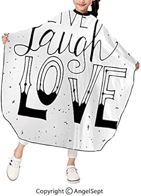 Amazon Com Unisex Kids Haircut Salon Cape Apron Quote Hand