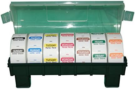 Food Rotation Label Kit Monday-sunday 7000 1 Inch Labels Food Safety Health Department Approved with Wall Mounted Holder