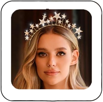 Amazon.com: Bling Rhinestone Star Crown Headbands for Women  display picture 3