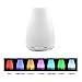 Qedertek 100ml Essential Oil Diffuser, Portable Ultrasonic Humidifier with Adjustable Mist Mode, Waterless Auto Shut-off and 7 Colors Light Changing for Spa, Yoga, Home, Bedroom (Smooth Surface)