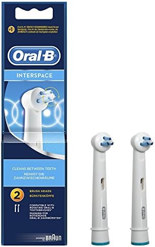 Oral-B Braun Ip17-1 Interspace Replacement Rechargeable Toothbrush Head (Pack Of 2)