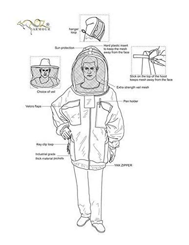 OZ ARMOUR Double Layer MESH Ventilated Jacket Fencing Veil with Free Gloves (Large)