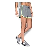 Under Armour Women's Tech Shorts, True Gray Heather/X-Ray, Small