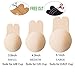 Linkinghome Invisible Bra, Reusable Adhesive Bra, Strapless Bra, Beige and Black 2 Pairs (Medium Without Buckle1)