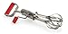 RSVP International (BEATR-RD) Handheld Vintage Inspired Egg Beater, 18/8 Stainless Steel Dishwasher Safe, 12.25 Inch, Red