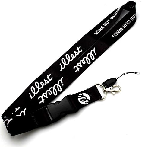 JDM Racing Drift illest Lanyard Keychain Neck Strap Quick Release ILLEST - Black