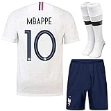 FC FirstClass 2018 Football Soccer Club Away Kit White Jersey Short Sleeve Sport Outfit Kids 3-12 Years Set &Socks