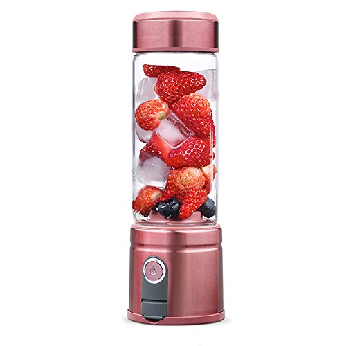 Click Here to See More Images Juicer portable lightweight household fruit mini cup rechargeable multifunctional high power mute centrifugal separator (Color : Red)