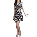 Allegra K Ladies Sleeveless All Over Dots Unlined Casual Dress M Dark Blue