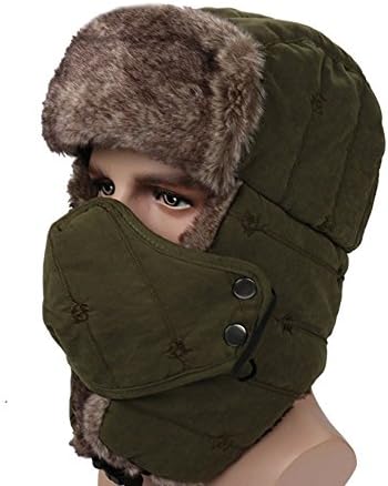 Puli Warm Trooper Trapper Hat Russian Hats Ushanka Hat With Ear Flaps and Mask