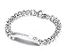 Mealguet Jewelry WARFARIN- 8mm Surgical Steel Medical Alert ID Idenfication Chain Bracelets, Black Deep Engraving
