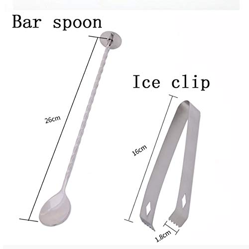 NXYJD 9 stücke stilvolle Bambus Stand Cocktail Shaker Set rutschfeste multifunktions bar Tool weinemixer Bartending kit… – Bild 7