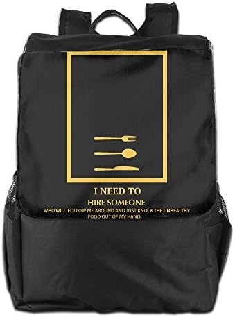Outdoor Men And Women Travel Backpack Painting The Picture On The Backpack Knock Unhealthy Food Out Of My Hand Hire\r\n Different ZHONGRANINC
