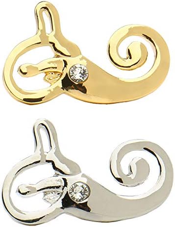 hanreshe Heart Shape Brooch Pin 2 Pieces Gold Silver Plated Jewelry Gift Doctor Nurse Student Medical Christmas Pin Badge Pins Men