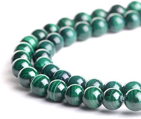 iSTONE Jewelry Natural 4 6 8 10mm Polished Loose Gemstone Beads Round Crystal Quartz Energy Healing Power Stone Beads String Set for Jewelry Making&DIY