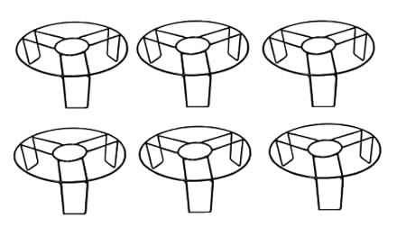 Plant Stands for Indoor 21.5 cm Set of 6 Pieces