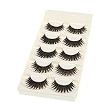 Docooler 5 Pair False Eyelashes Pure Hand-made Thick Long Voluminous Fake Lashes