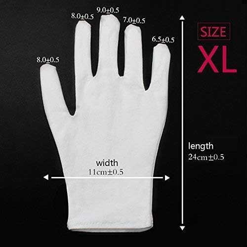LANGING 24Pairs White Gloves Soft Resuable Pure Cotton Serving Gloves for Eczema Coin Jewelry Silver Inspection - Image 3
