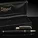 ZenZoi Executive Black Fountain Pen – Showtime Fine Nib Limited Edition Calligraphy Stylograph Pens, Includes Ink Refill Converter & Elegant Gift Box Case
