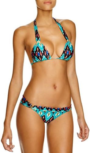 VIX Paula Hermanny Womens RUMIS Bikini Set Sz S Teal Multi 270922CW