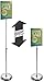 Azar Displays 300840 8-Inch by 11-Inch Clear Acrylic Sign Holder with Metal Pedestal Stand