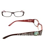 Montana West Reading Glasses Western Turquoise Stones Conchos Crystal Burgundy