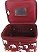 Elephant Print 2 Piece Train Case Cosmetic Set Travel Toiletry Luggage (Burgundy Red)