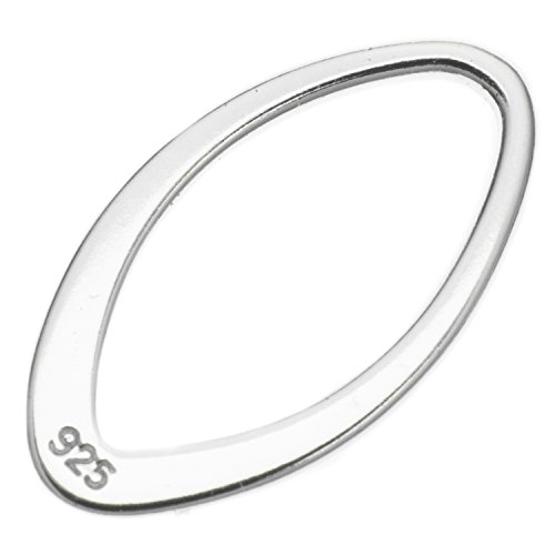 2 pcs 925 Sterling Silver 18.5mm Oval Jump Ring Hoop Connector