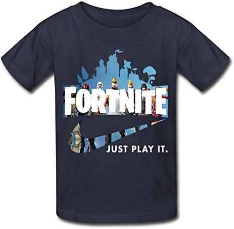 Deplle Youth 3D Pattern Printed Fort-nite Just Play It Short Sleeve T-Shirts Kids Casual Tees