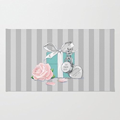 Poppylife Tiffany Rose Rug Pattern Home Doormat Rugs For Bathroom/Kitchen/Workstations Decor Mat 20" x 32"