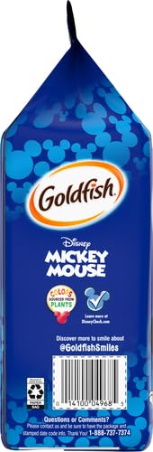 GOLDFISH DISNEY MICKEY MOUSE CHEDDAR CRACKERS, SNACK CRACKERS, 6.6 OZ BAG